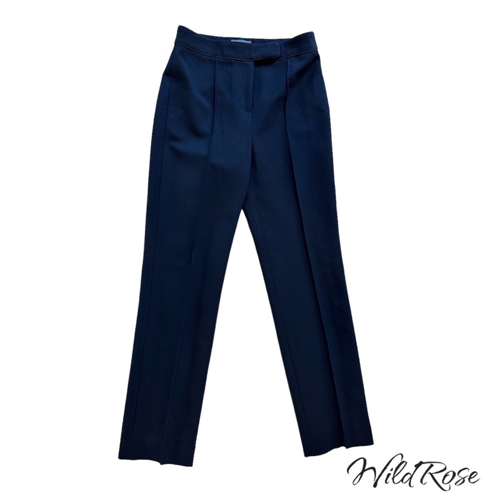 Zac Posen Black Wool Stretch Career Pants SZ 8